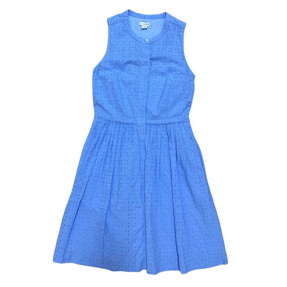J. Crew‎ (Blue) Eyelet Sleeveless Dress Women Size 00